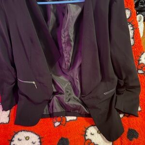 Apt. 9 Women's Black Suit Jacket with Zipper Accents